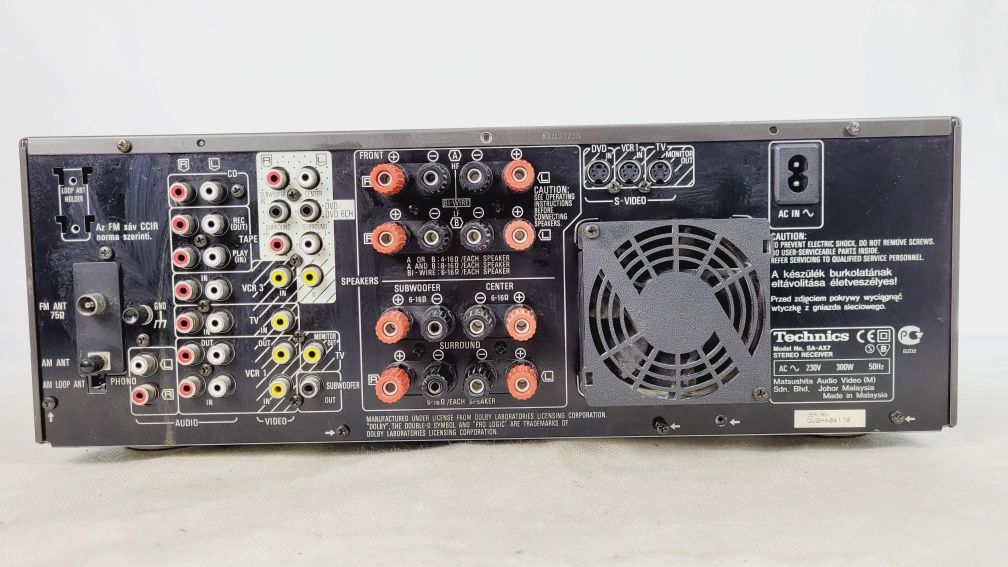 Amplituner Technics Sa ax 7 Topowy model 6x100W wzmacniacz