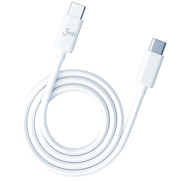 Kabel 3mk Hyper Cable USB-C / USB-C 100W 2m - biały