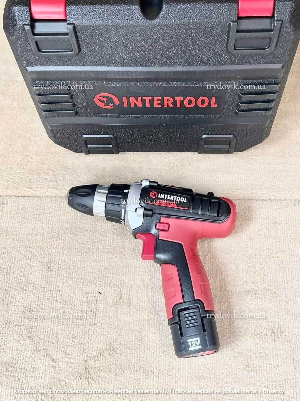 Шуруповерт акамуляторний Intertool 0321 дриль 2 акамулятори