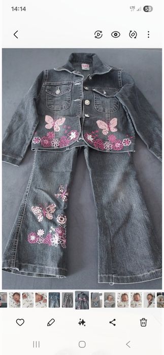 Komplet dżinsowy dla dziewczynki