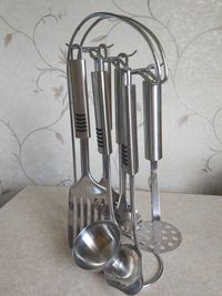 Кухонный набор 7 предметов Maestro из нержавеющей стали на подставке