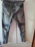 Spodnie jeansowe przetarcia przeszycia H&M