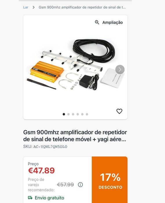 amplificador de repetidor de sinal de telefone móvel + yagi aéreo