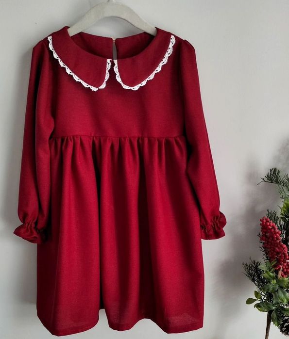 Nowa sukienka 116 122 sesja święta bordo