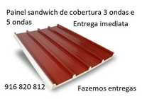 Painel sandwich cobertura e fachada - Entrega imediata