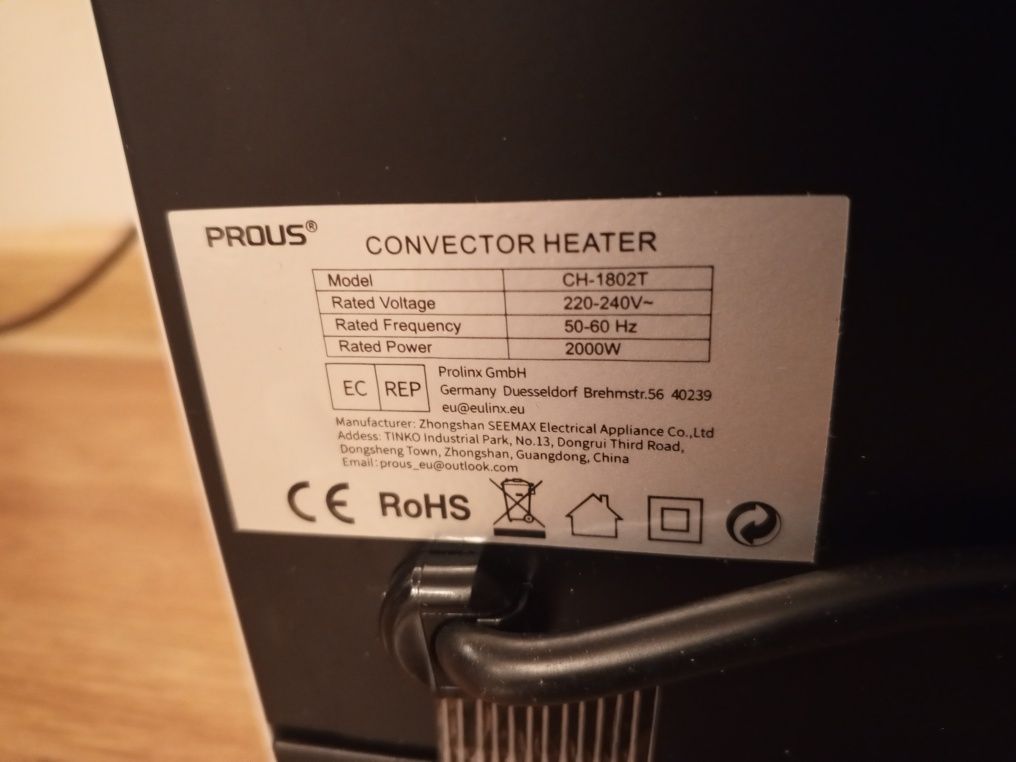 Grzejnik konwektorowy 2000W GRATIS