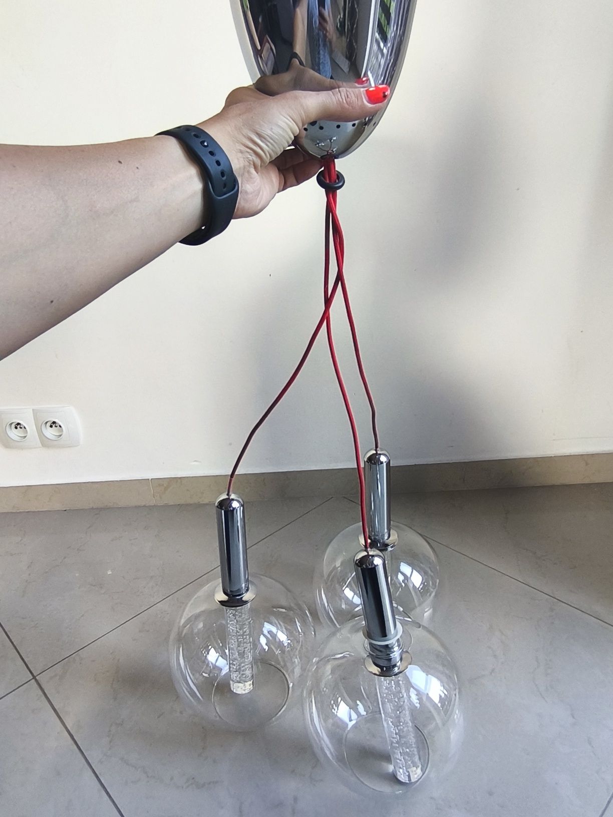 Zuma Line Szklana lampa sufitowa wiszaca