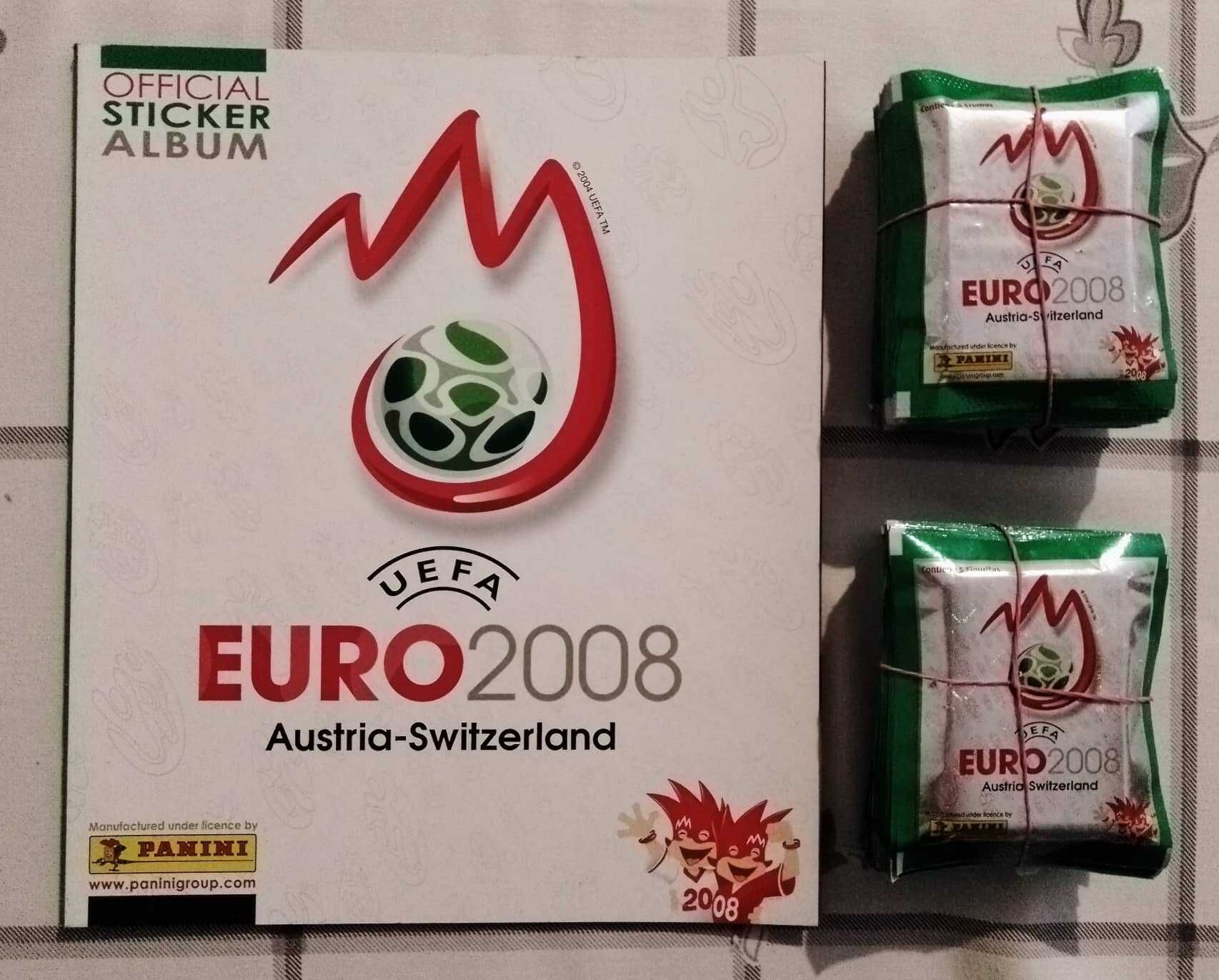 Caderneta vazia + 50 saquetas cromos - Euro 2008