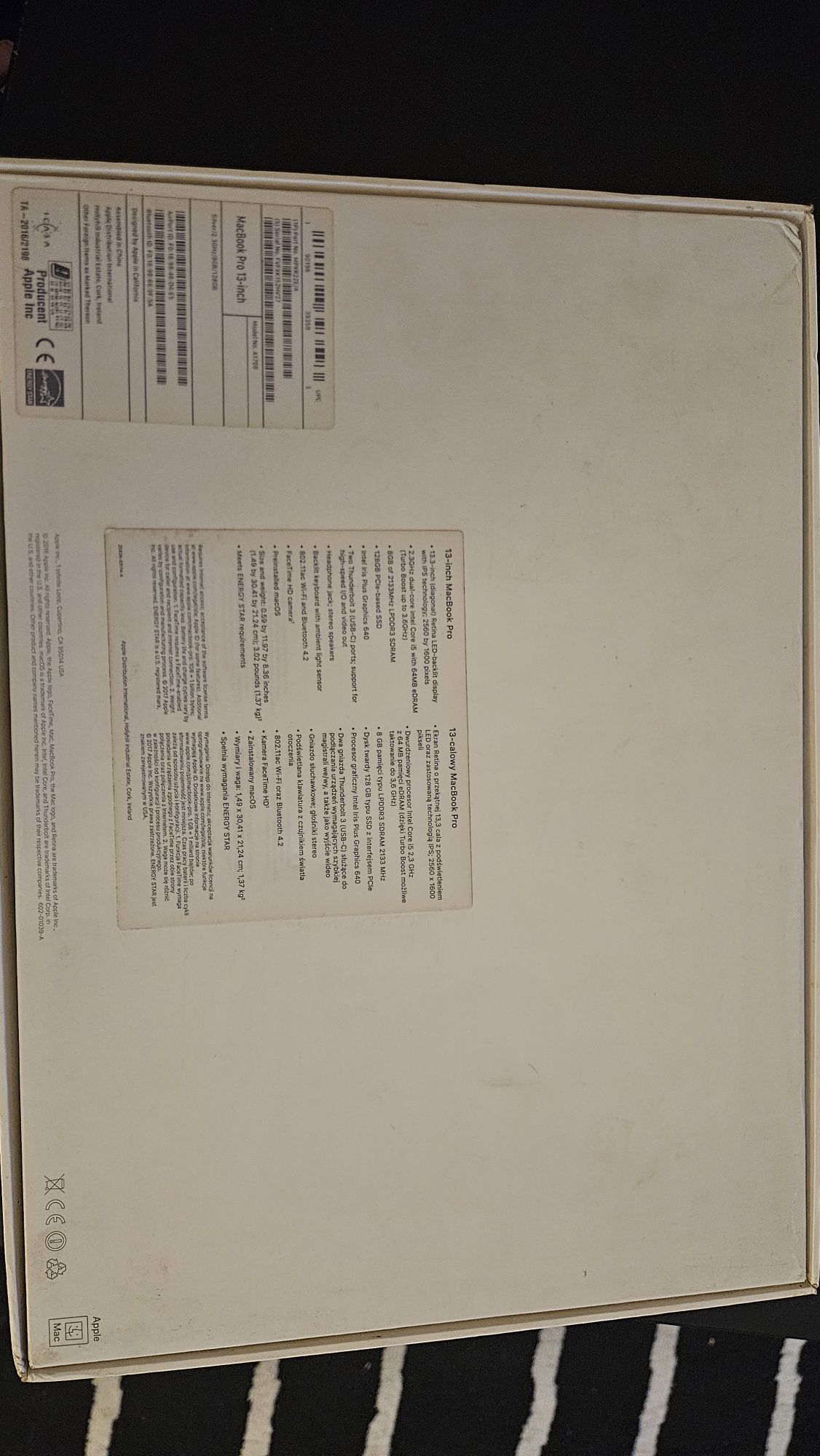 Macbook Pro A1708 i5 8GB RAM
