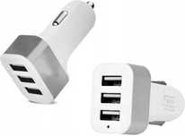 Ładowarka samochodowa 3xUSB 3.1A - Szybkie ładowanie