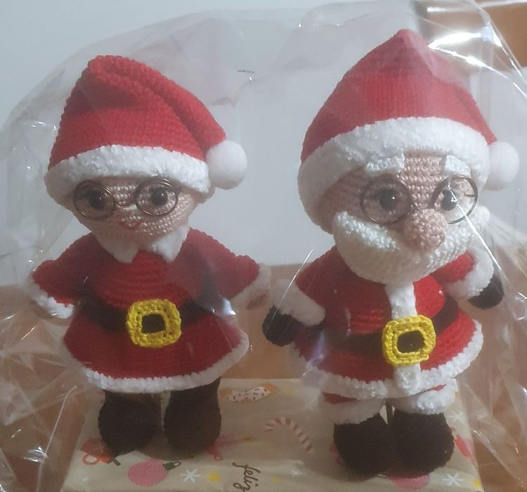 Pai e Mãe Natal em croché