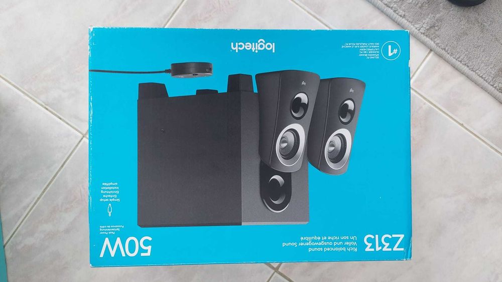 Colunas Logitech Z313 2.1 50W Peak / 25W RMS Pretas