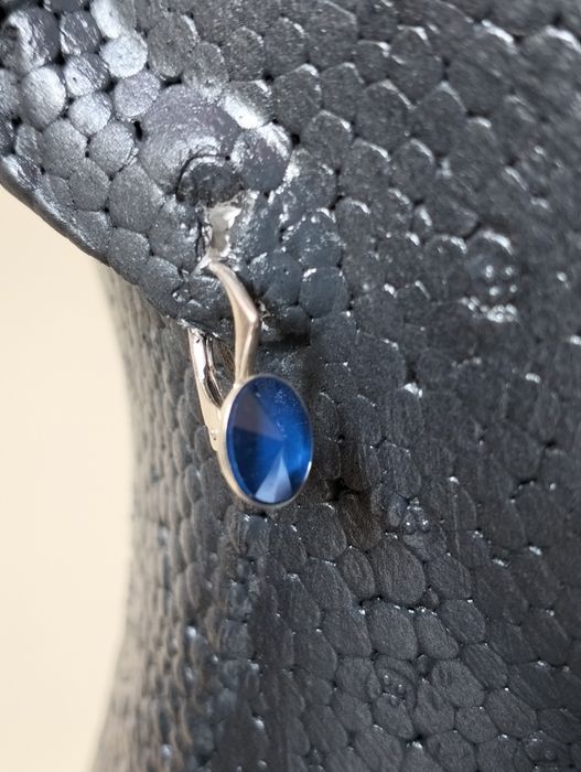 srebrne kolczyki z kryształkami swarovskiego