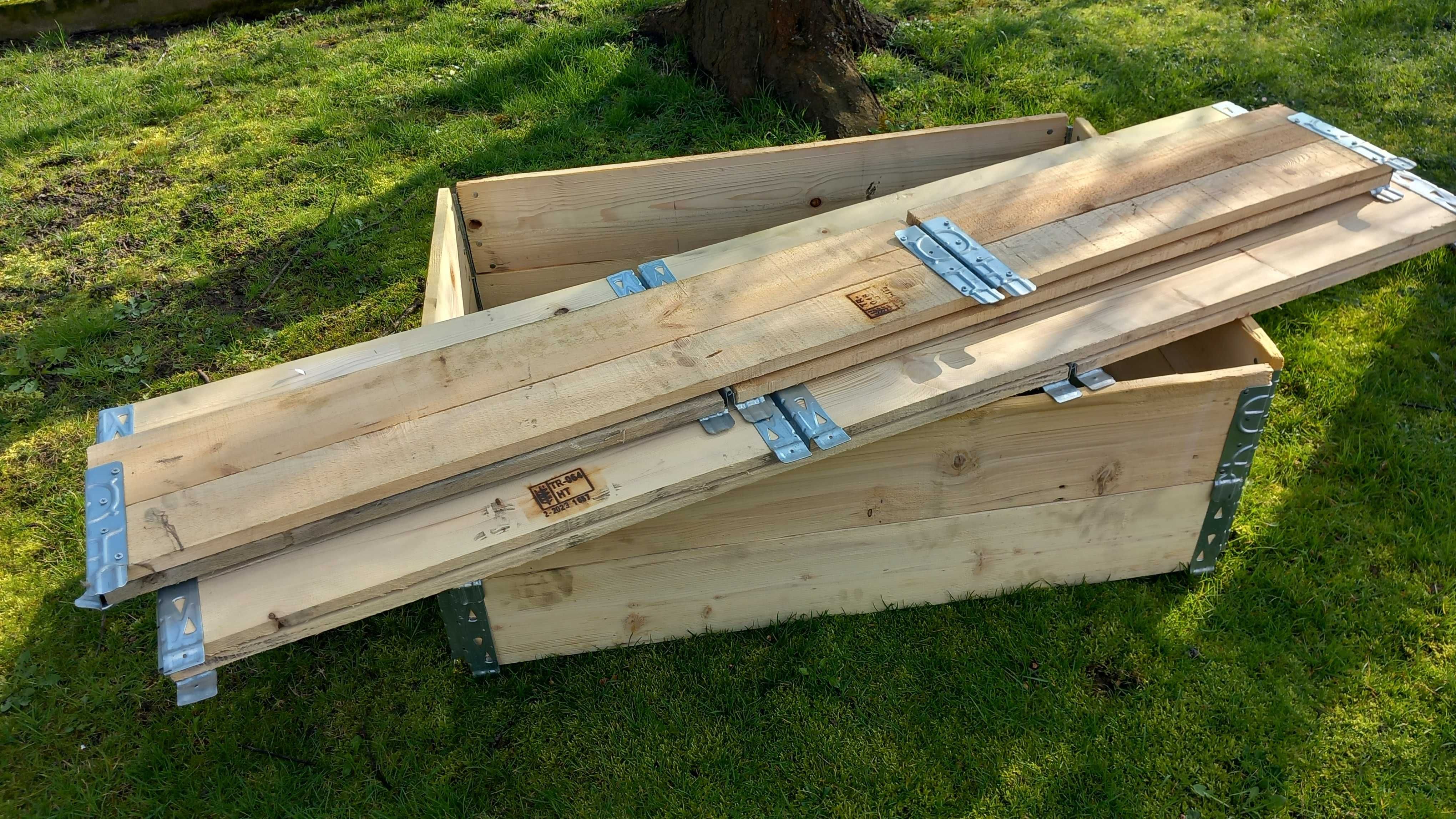 Drewniane nadstawki paletowe ramka do ogrodu z deski 120 x 80 cm