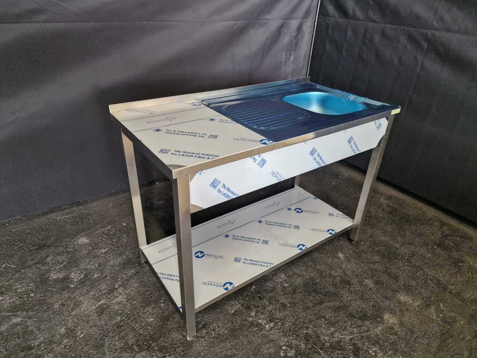 Bancada Aço Inox Nova com Lava Loiça 120x60