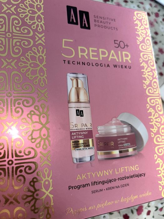 aAA Zesraw prezentowy Krem + Serum Technologia 5Repair Altywny lifting