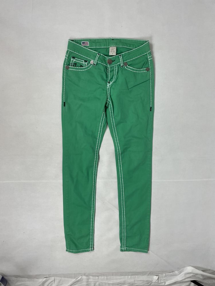 Męskie Bawełniane Jeansy True Religion Denim Green Jeans Trousers