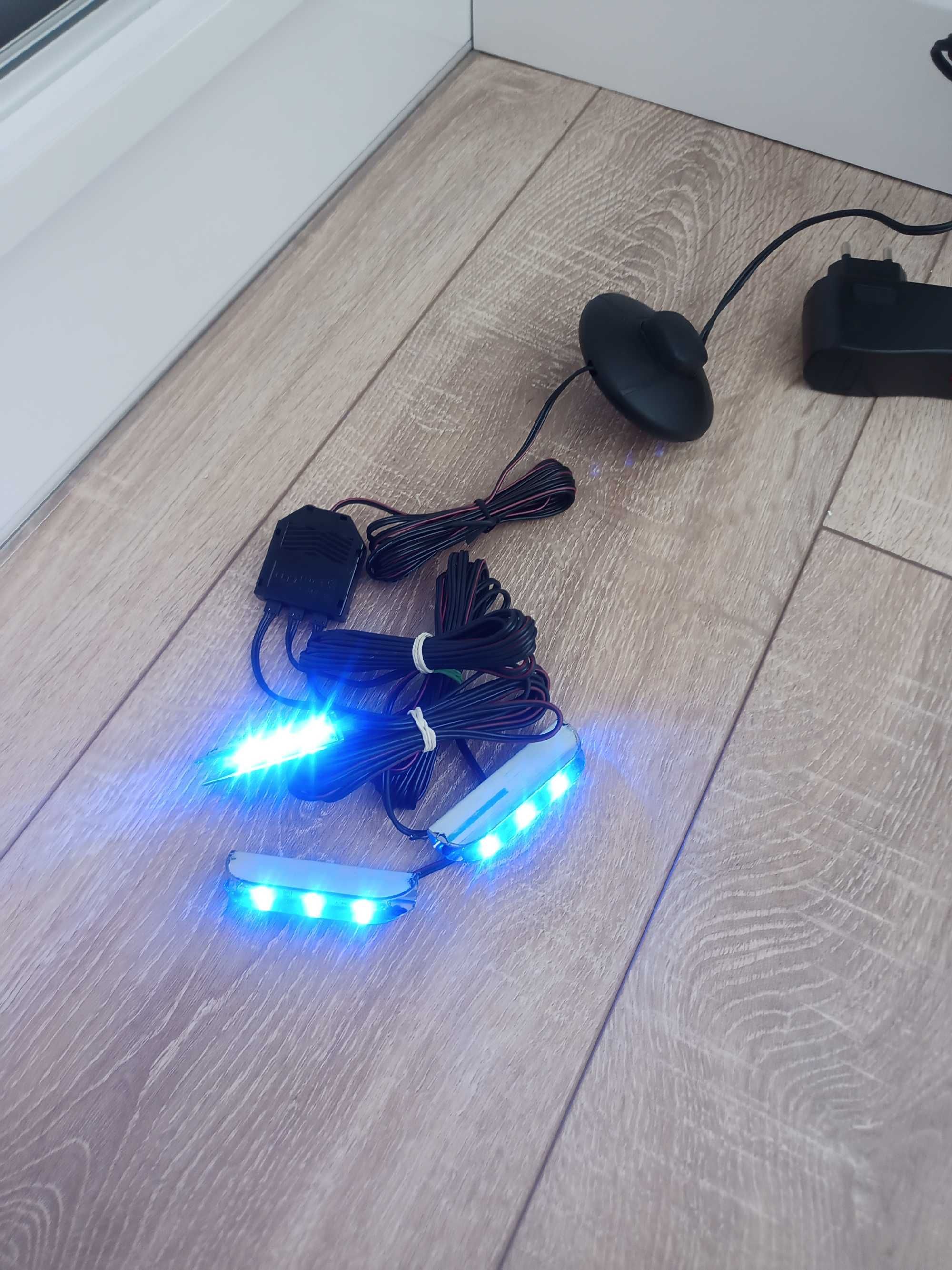 Podświetlenie półek/stołów szklanych LED + zasilacz niebieskie x3