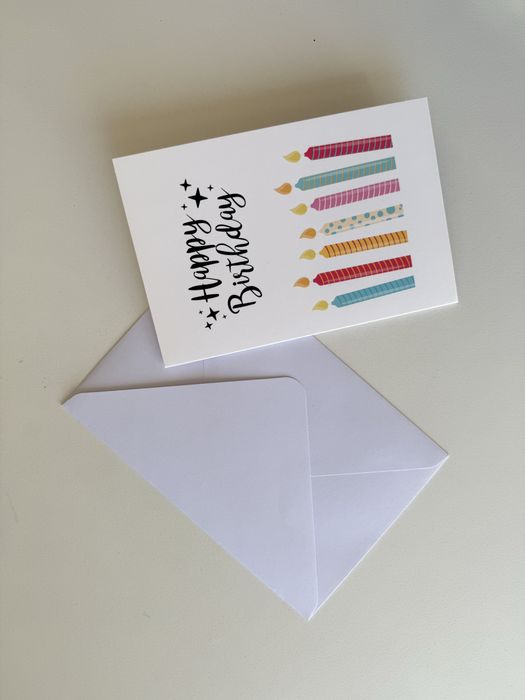 Cartões de aniversário (modelo 4 - pack com 10)