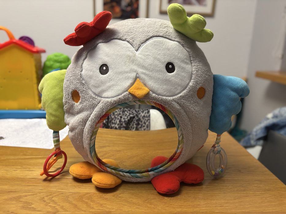 Sowa sensoryczna maskotka/pluszak z lusterkiem Babyfehn