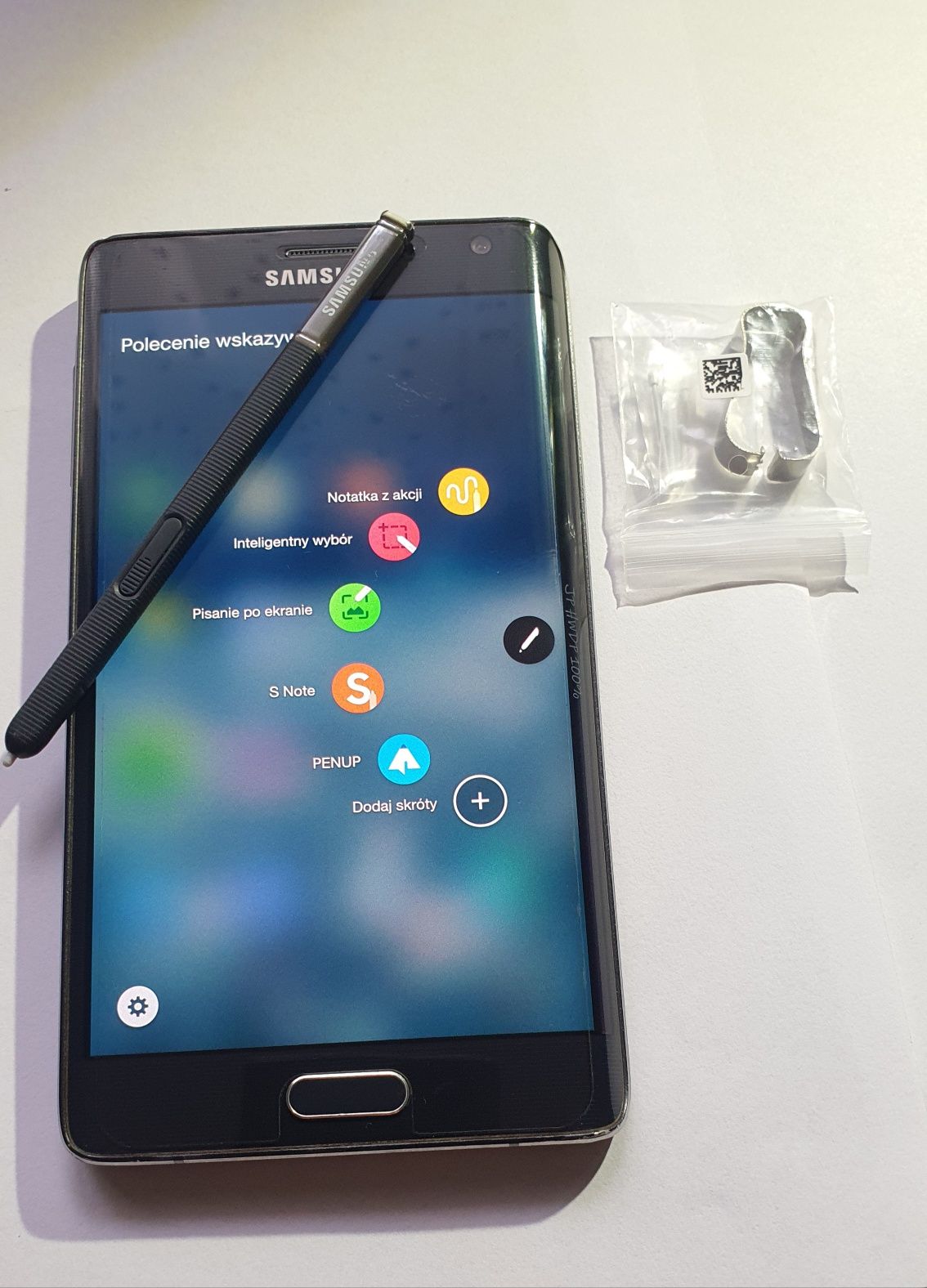 Kolekcjonerski Galaxy Note Edge, biały kruk, bogaty zestaw, dodatki
