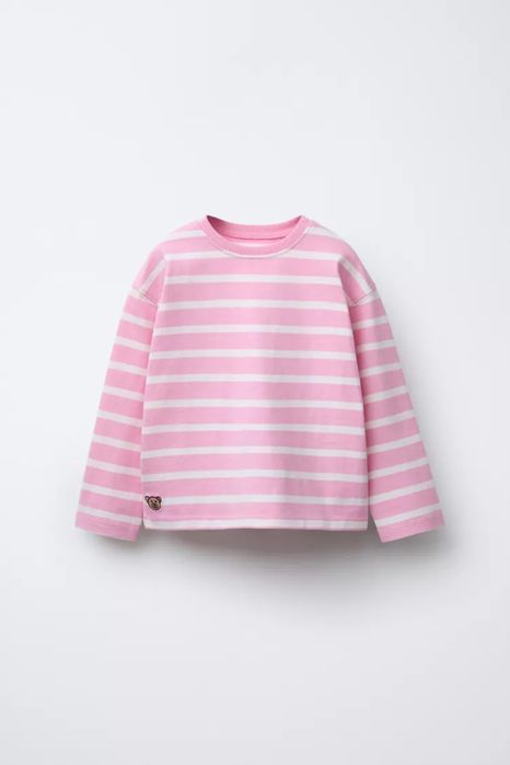 Смугастий лонгслів Zara