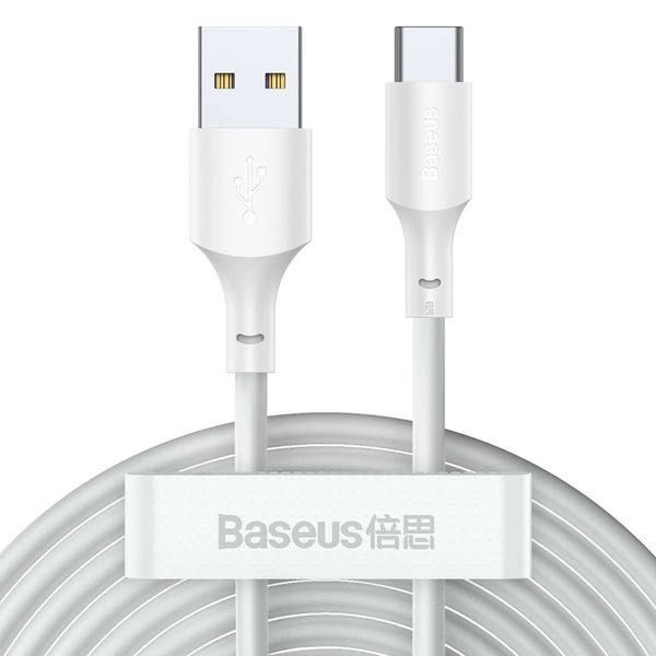 Baseus 2x kabel USB - USB Typ C Szybkie Ładowanie 40 W 5 A 1,5 m biały