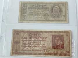 Stare banknoty okupacja karbowańce