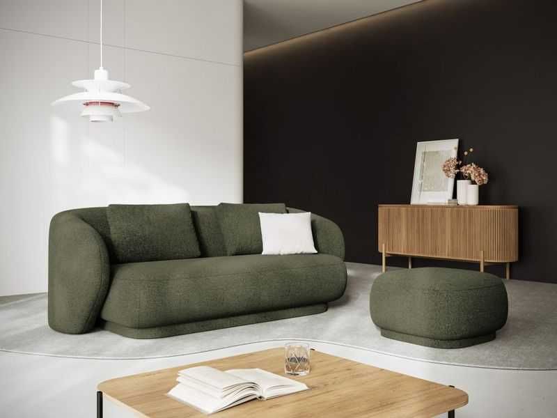 Designerska sofa 2-os. Linden szenil zielony melanż 169x102x72 Mazzini