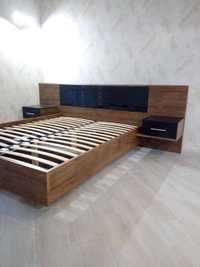 Ліжко Двохспальне з тумбочками 160х200, склад ліжок і матраців