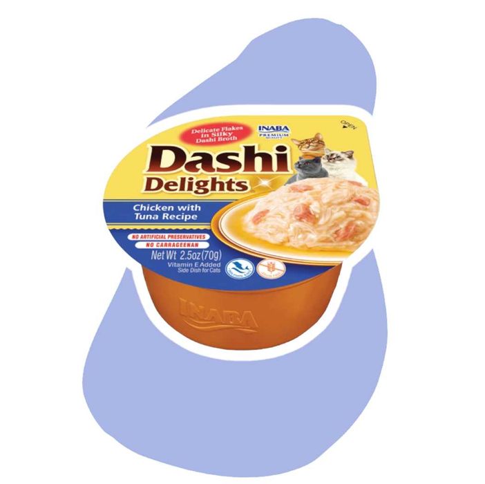 Inaba Dashi Delights Bulion o smaku kurczaka z tuńczykiem 6x70g