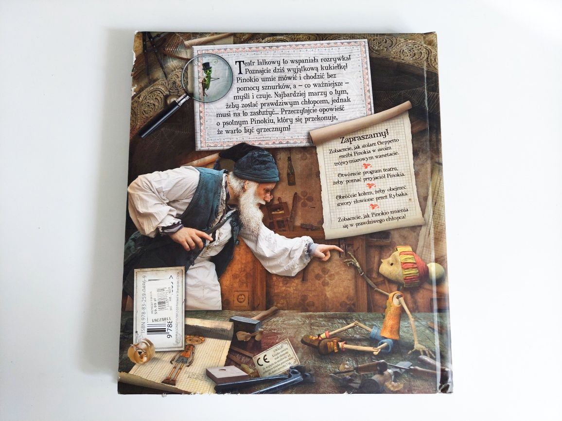 Książka rozkladanka Pinokio 3d pop-up 
Stan widoczny na zdjęciach.
Ksi