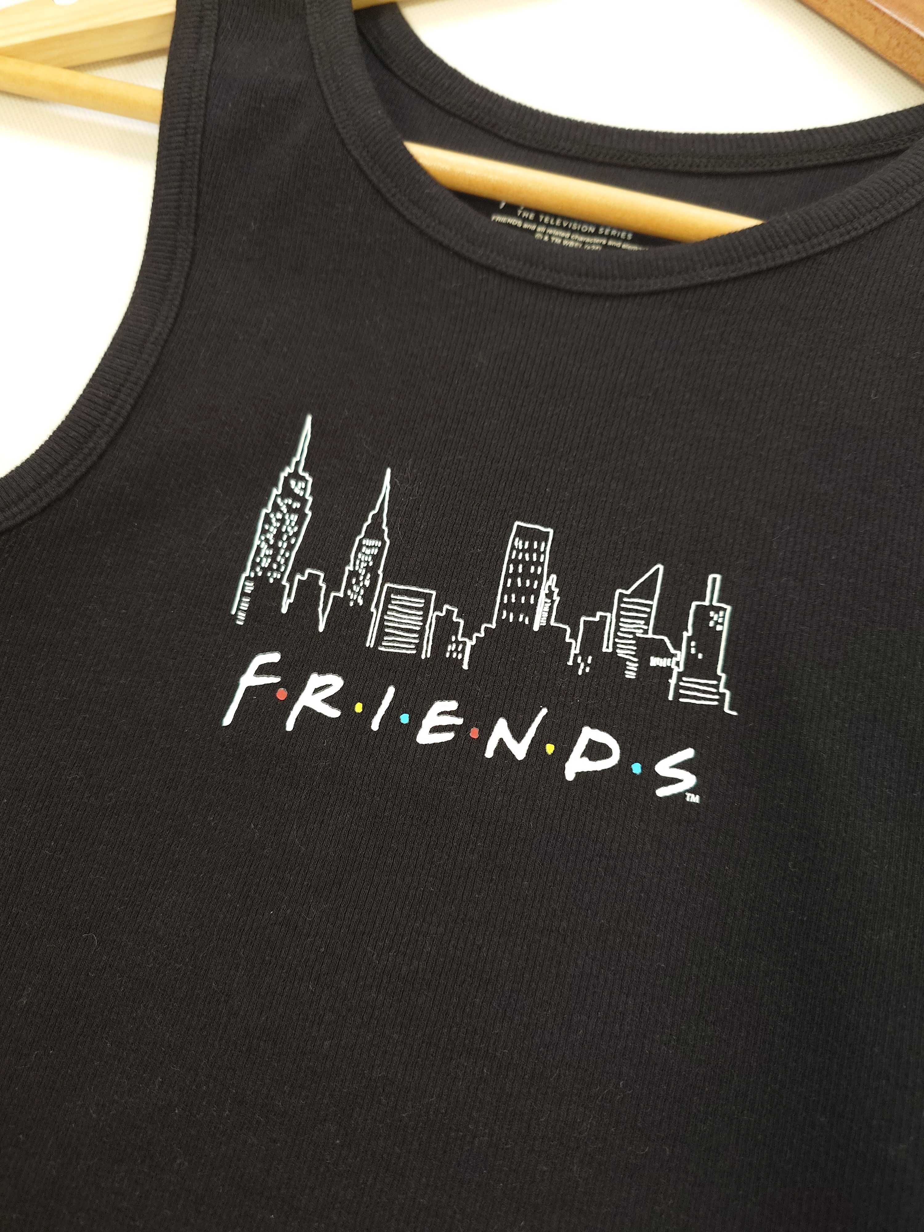 Czarny podkoszulek Friends, Primark 34-36
