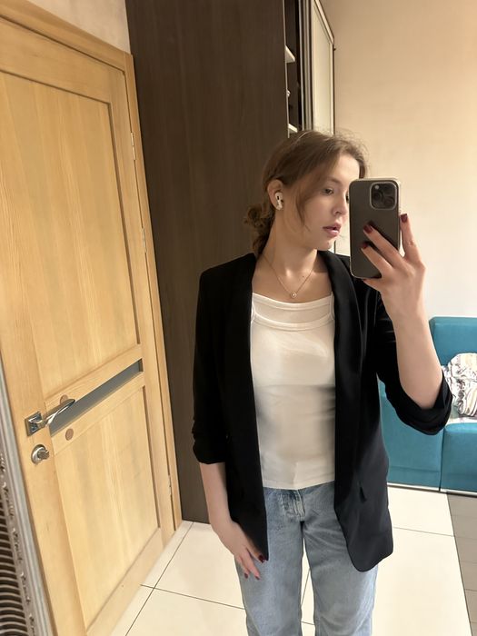 Піджак чорний з рукавом три чверті