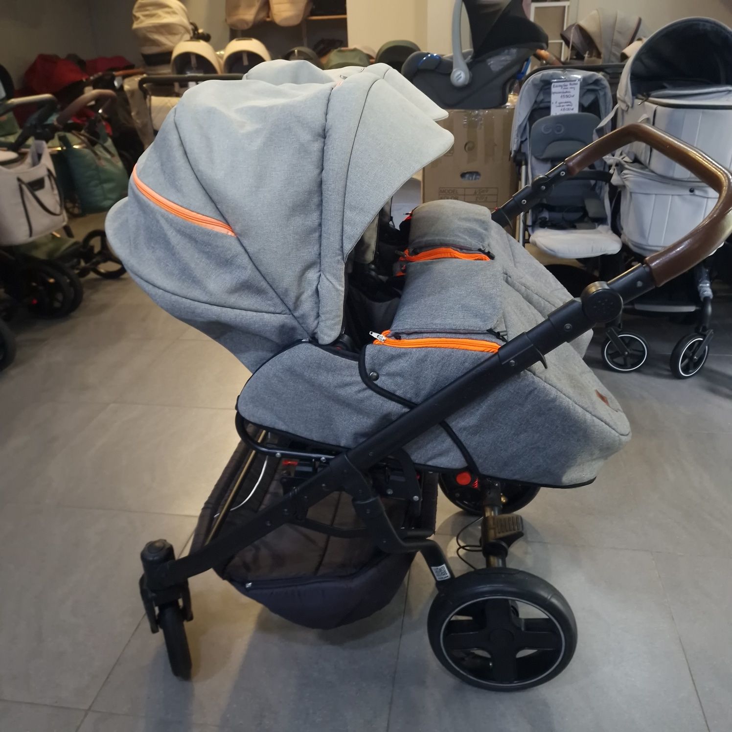 Wózek bliźniaczy Dorjan Quick Twin dla bliźniaków bliźniąt podwójny