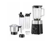 MOCNY Blender Kielichowy Szklany 1200W 8 Biegów TYTANOWE Ostrza NOWY