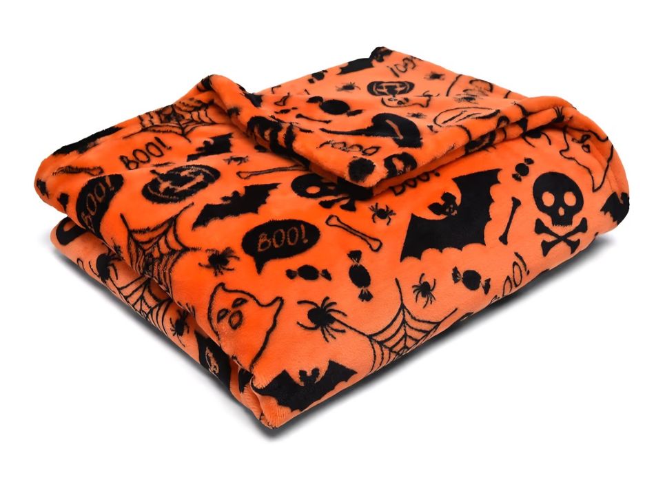Koc polarowy na Halloween (120 x 150 cm) - nowy