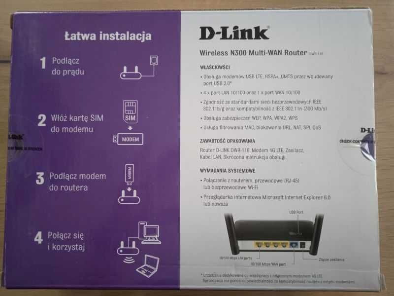 Router D-Link DWR116 Wireless N300 4G LTE