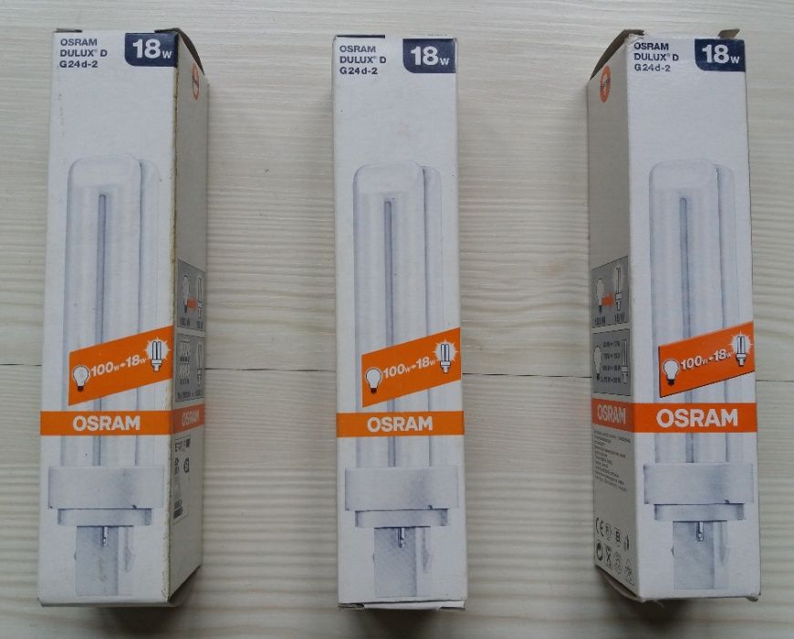 3 Lâmpadas Osram Dulux D G24d-2 18 w + 1 Osram L 13W/840