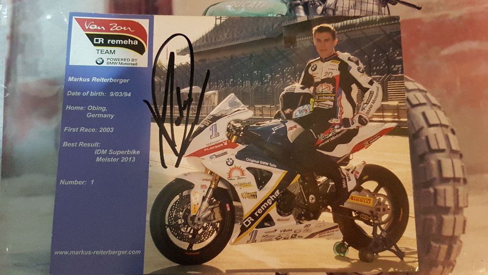 Zdjęcie motocyklisty z autografem, Markus Reiterberger