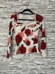 Bluzka w kwiaty roze