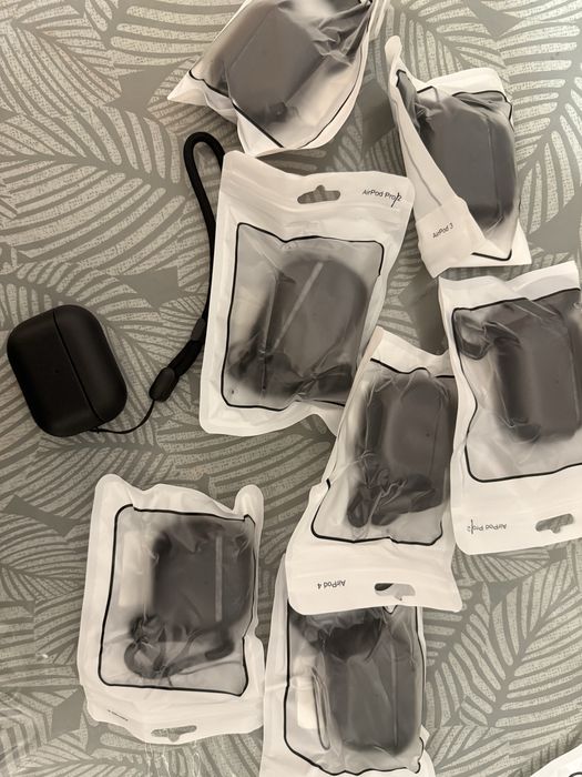 Чехол (под кожу) для AirPods 3 ,4 Pro ,Pro 2 ,Pro 3 case с петелькой