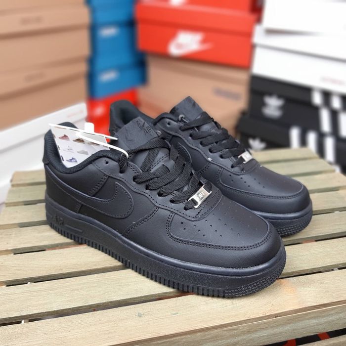 Женские Кроссовки Nike Air Force 1 (36-41) Красовки форсы черные