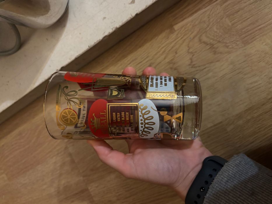 Balde e 8 copos de vidro