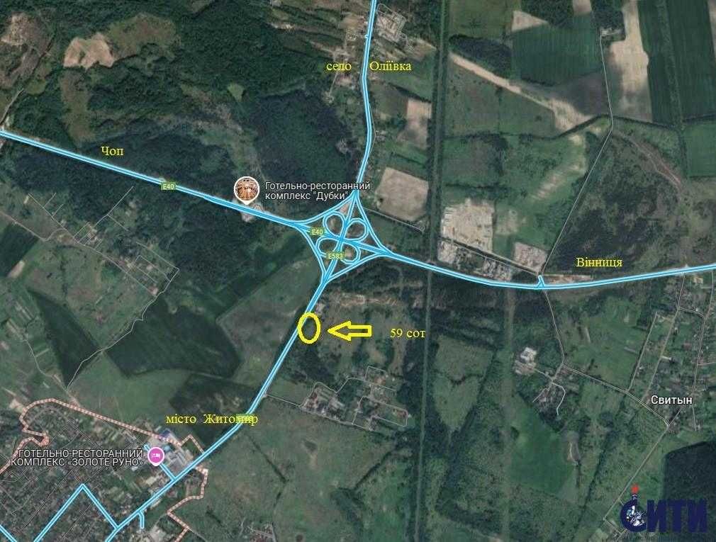 №:21793 - Фасадна ділянка під бізнес 0.59 га на трасі