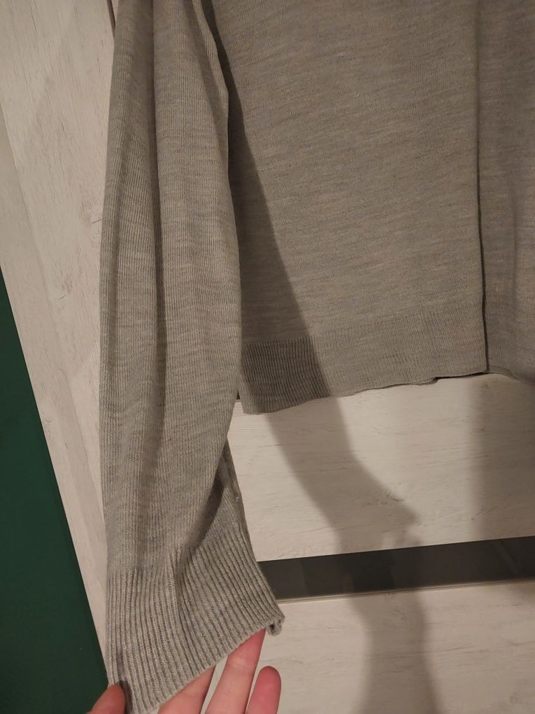 Sweterek bluzka cienki z kołnierzykiem pensjonarka 40 M H&M