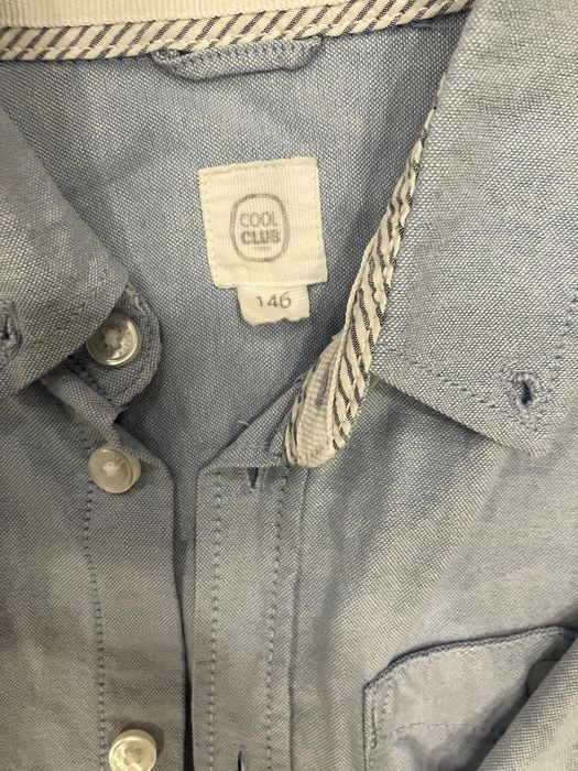 Komplet garnitur marynarka spodnie 2x koszula 146