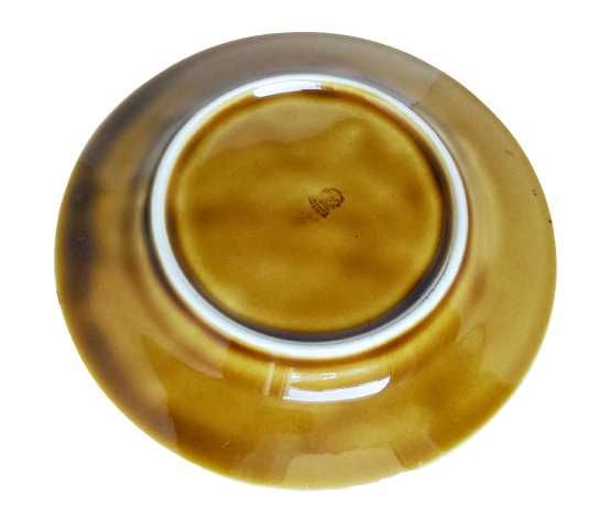 Talerzyk talerz talerzyki deserowe brązowe małe porcelit Tułowice PRL