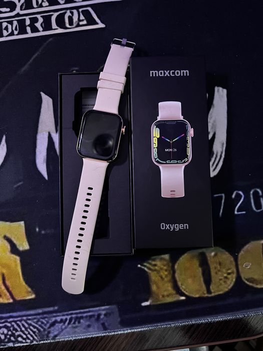 Nowy różowy zegarek Smartwatch maxcom FW26 Oxygen