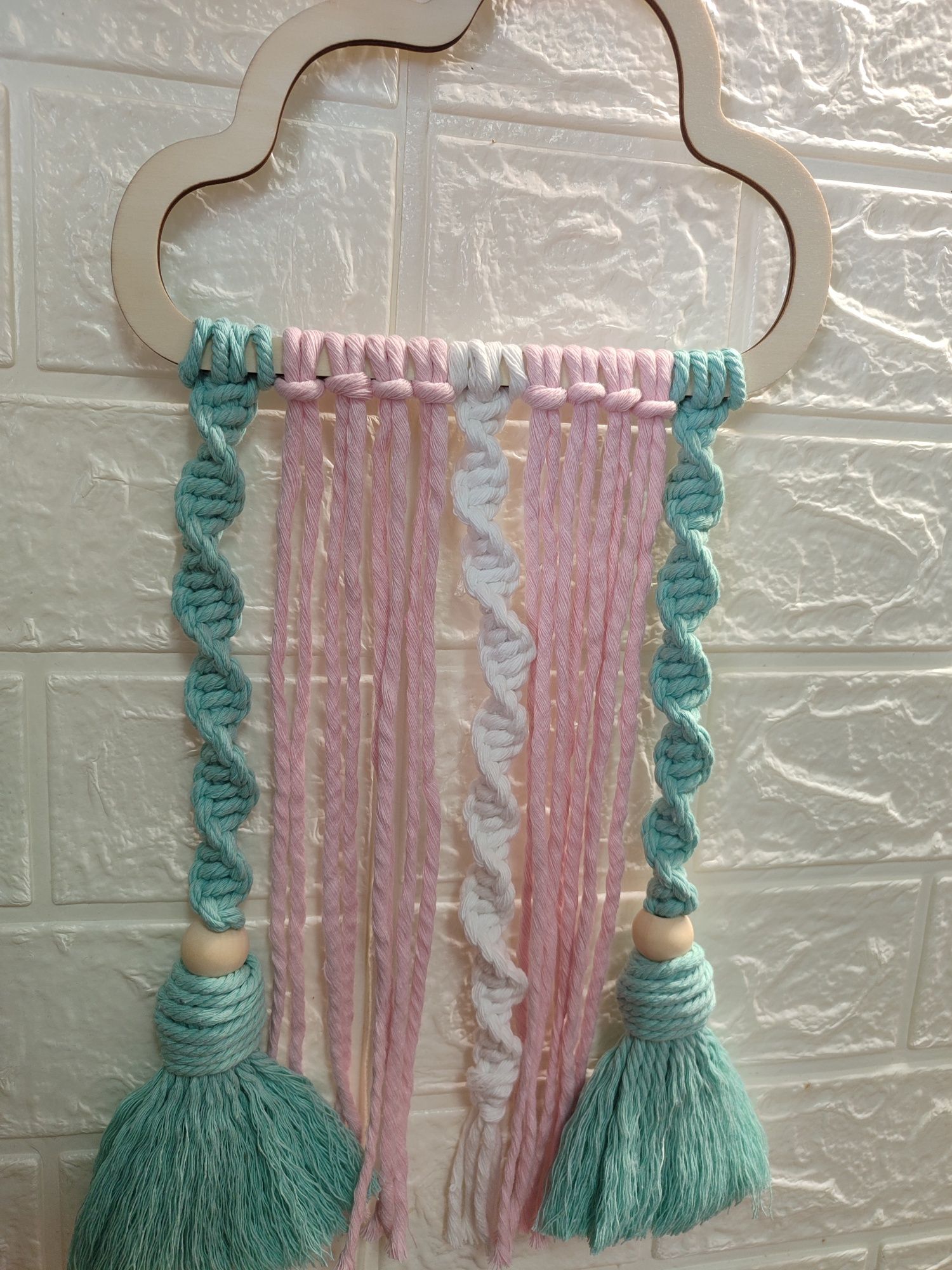 Painel decorativo infantil macramé